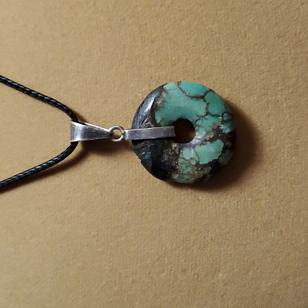 Old Turquoise Pendant Necklace
